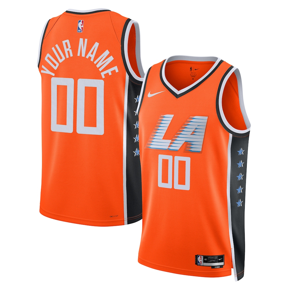 LA Clippers Nike Orange 2025/26 City Edition Swingman Custom Jersey