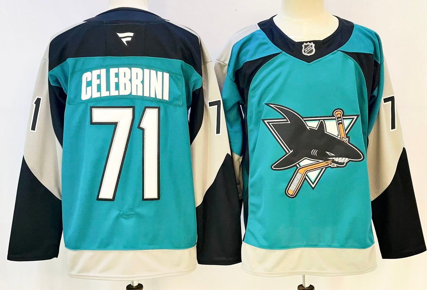 Men's San Jose Sharks Macklin Celebrini #71 Teal Alternate Player Jersey