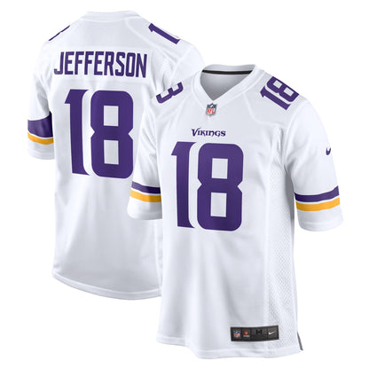 Justin Jefferson Minnesota Vikings Nike Game   Jersey - White（YOUTH）