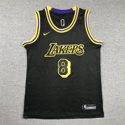 Youth Kobe Bryant Los Angeles Lakers #8 Black Mamba Embroidered  Jersey