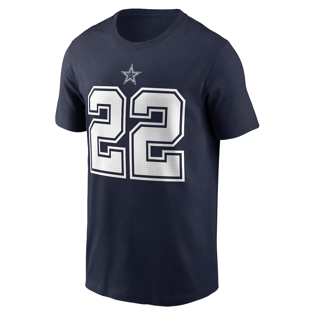 Men's Dallas Cowboys Emmitt Smith Nike Navy Retired Player Name & Number T-Shirt