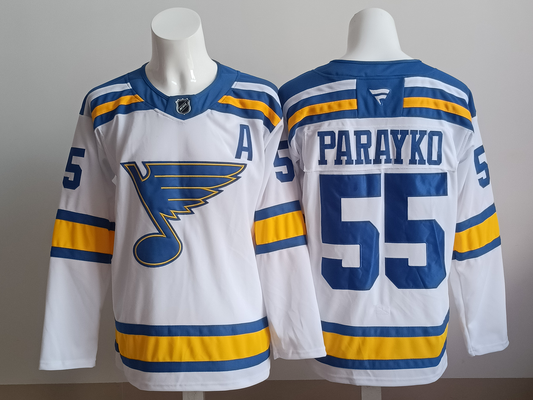 Men's St. Louis Blues Colton Parayko #55 White Breakaway Player Jersey