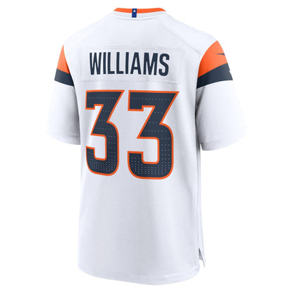 Javonte Williams Denver Broncos Nike Mile High Collection Game Jersey - White