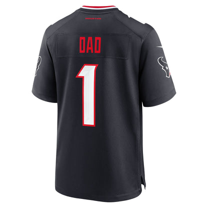 Houston Texans Nike #1 Dad Game Jersey - Navy