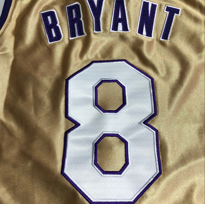 Kobe Bryant 1996-2016 Hall of Fame Gold Fully Embroidered 8# Jersey