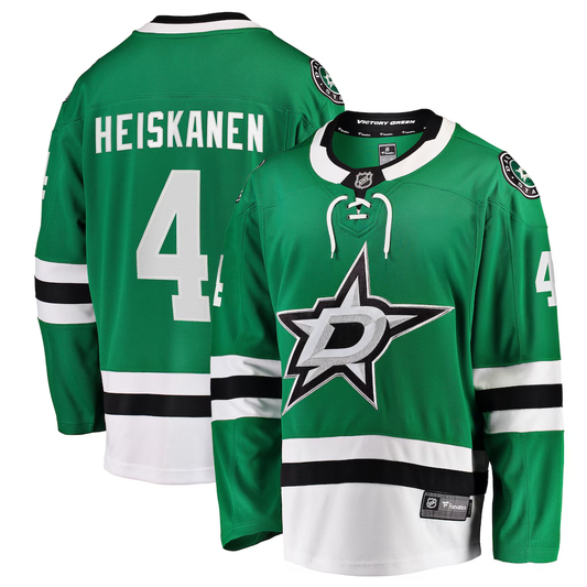 Men's Dallas Stars Miro Heiskanen #4  Kelly Green Team Color Breakaway Player Jersey