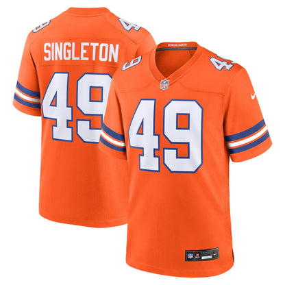 Alex Singleton Denver Broncos Nike Alternate Game Jersey -  Orange