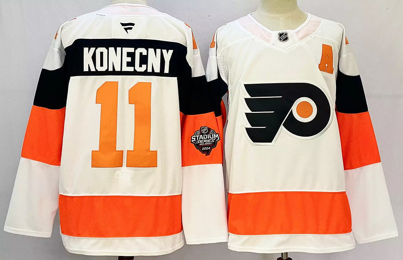 Men's Philadelphia Flyers Travis Konecny #11 White Player Jersey