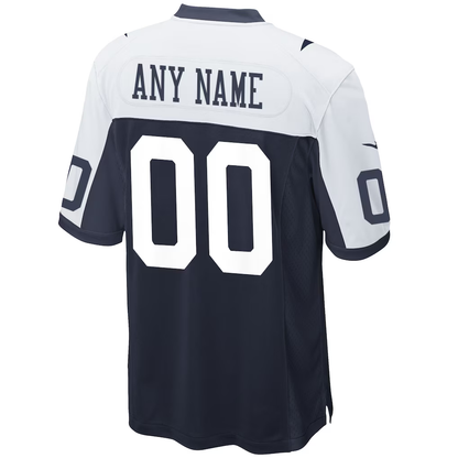 Custom Dallas Cowboys Navy Game Jersey
