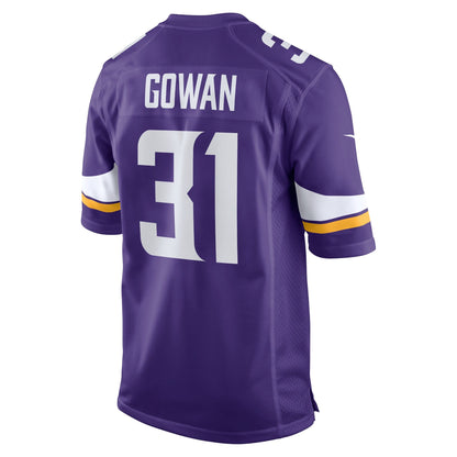 Tay Gowan Minnesota Vikings Nike Home Game   Jersey - Purple