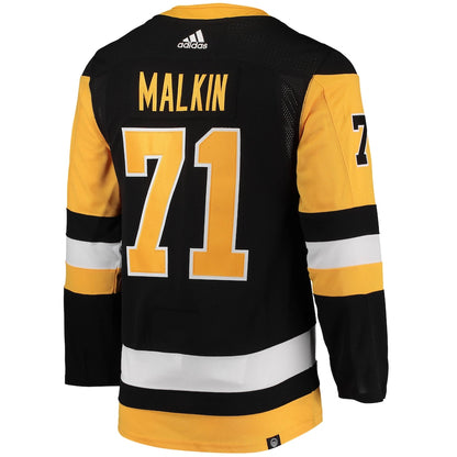 Men's Pittsburgh Penguins Evgeni Malkin adidas Black Home Primegreen Authentic Player Jersey