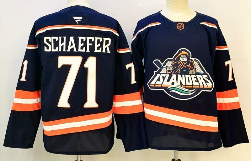 Men's New York Islanders Matthew Schaefer #71  Navy Player Jersey