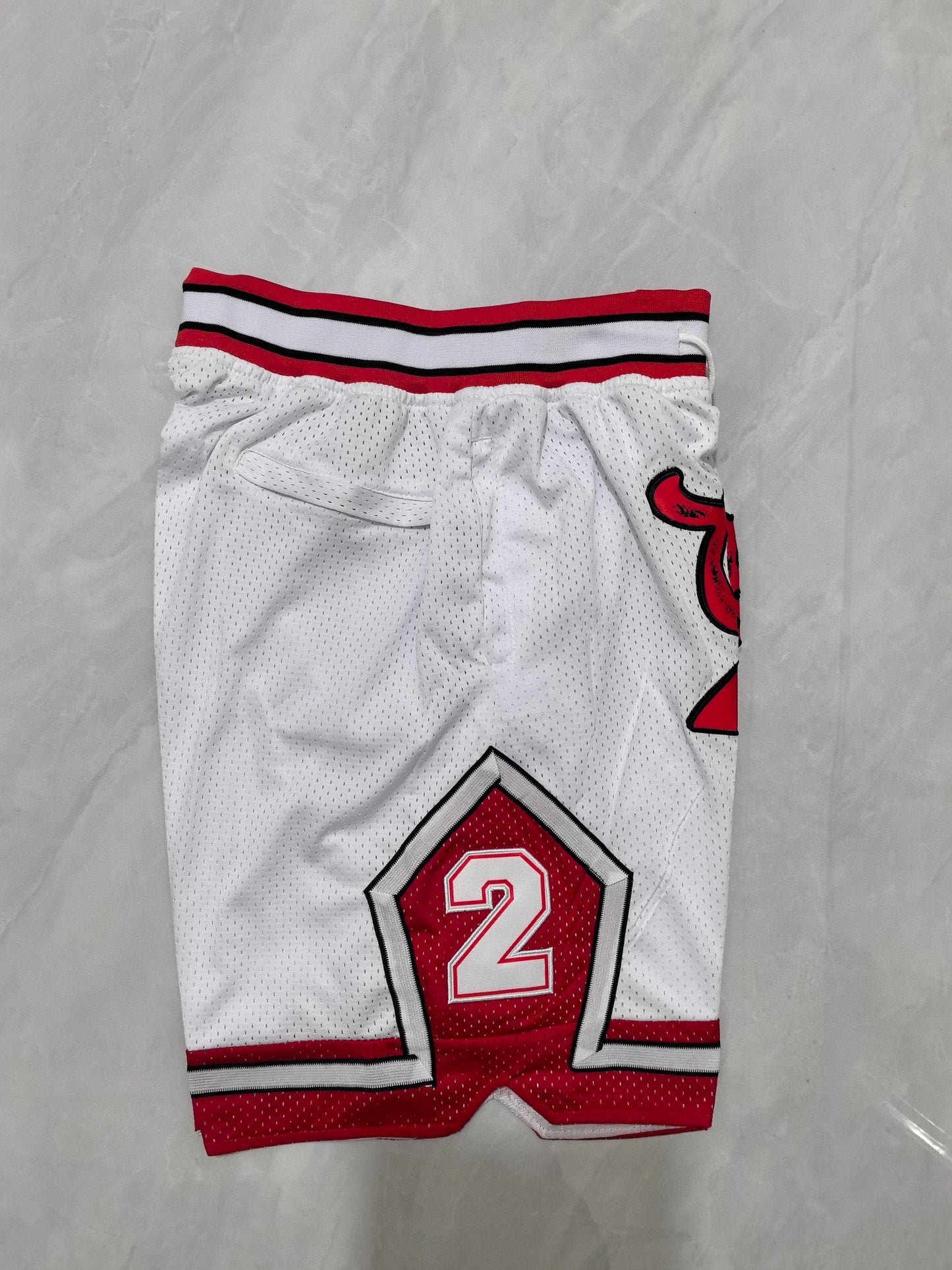 Chicago Bulls White Retro Pocket Basketball Shorts