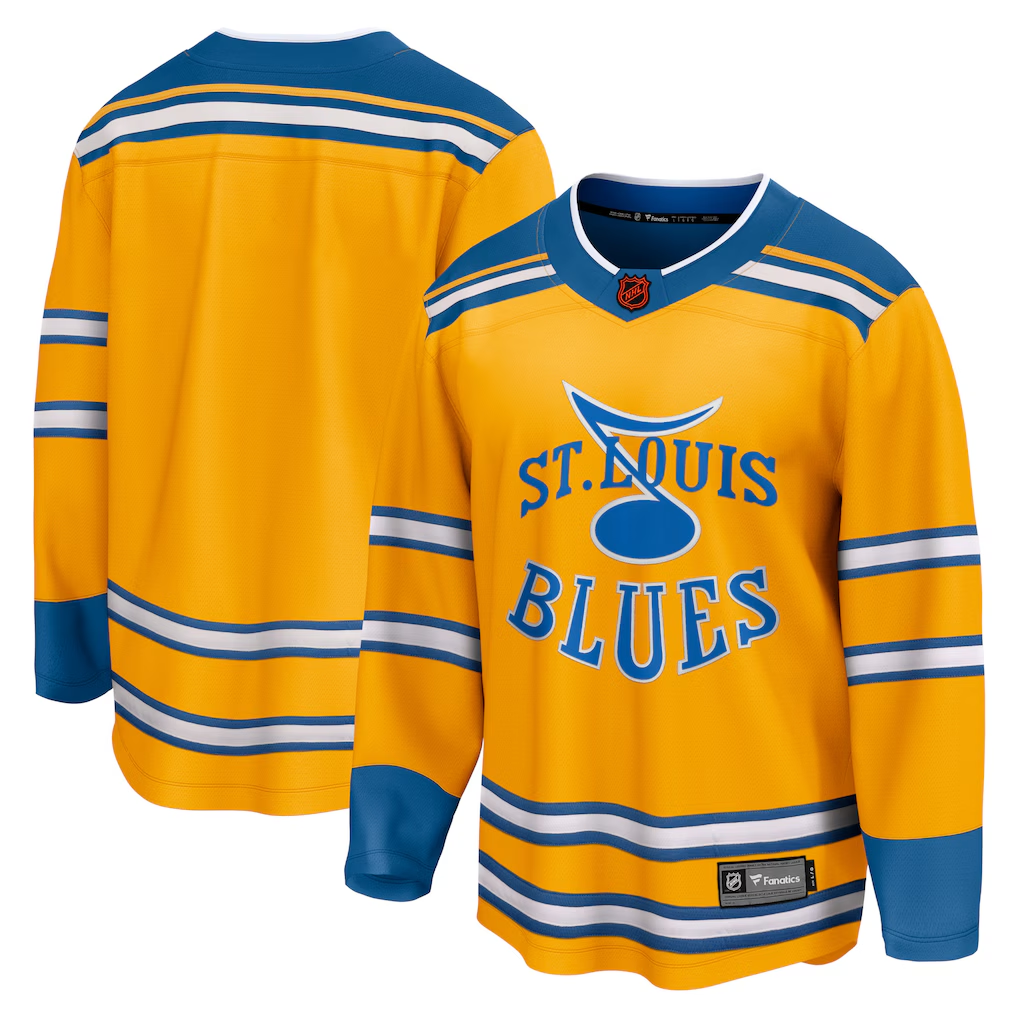 Men's St. Louis Blues Yellow Blank Jersey