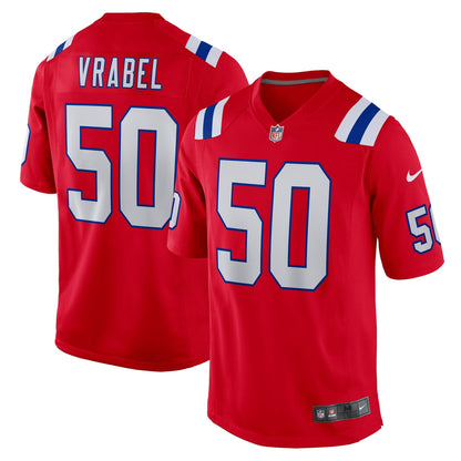 Mike Vrabel New England Patriots Nike Retired   Alternate Game Jersey - Red