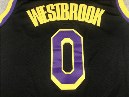 Russell Westbrook #0 Los Angeles Lakers City Edition Swingman Jersey — Embroidered