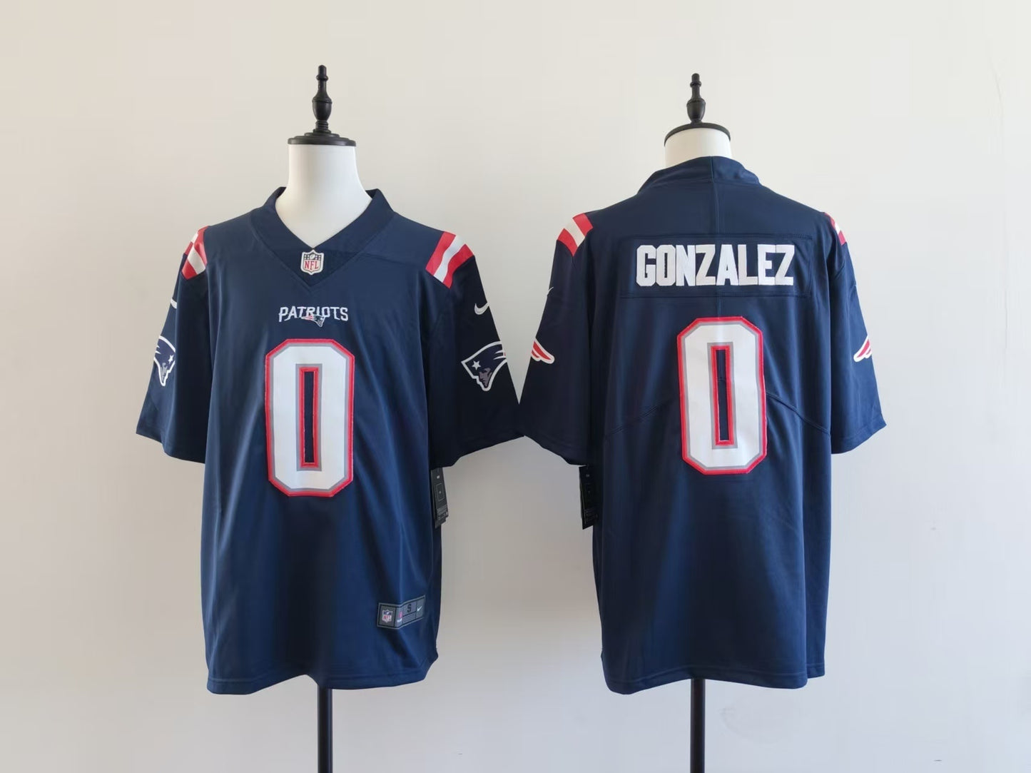 Men's New England Patriots Christian Gonzalez Jersey-Blue