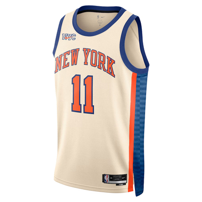 New York Knicks Jalen Brunson Nike Cream 2025/26 Swingman Jersey - City Edition