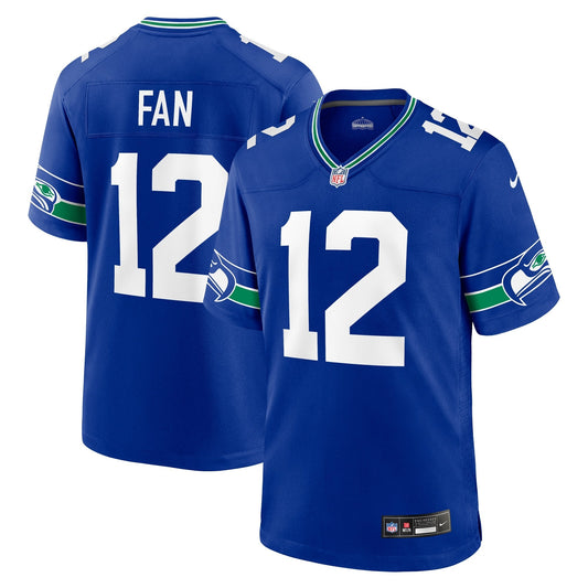 12s Seattle Seahawks Nike Throwback   Game Jersey - Royal