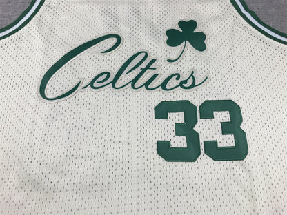 Boston Celtics Larry Bird #33 1985-86 Throwback Jersey — Embroidered