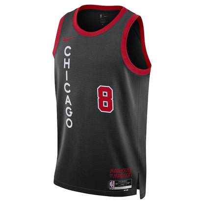 Chicago Bulls Zach LaVine Black 2023-2024 seasonJersey - City Edition