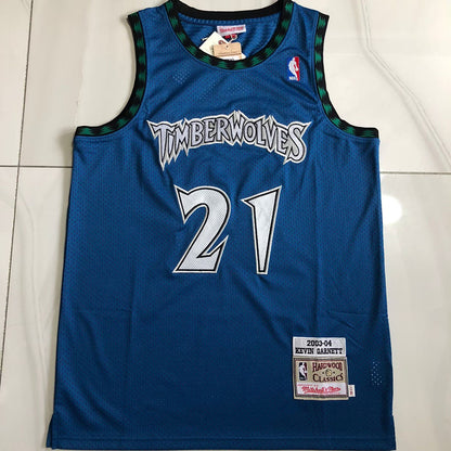 Kevin Garnett Minnesota Timberwolves 21 Blue MN