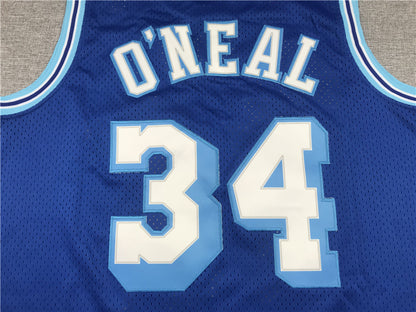 Shaq O'Neal #34 Los Angeles Lakers 1996-97 Throwback Jersey — Embroidered