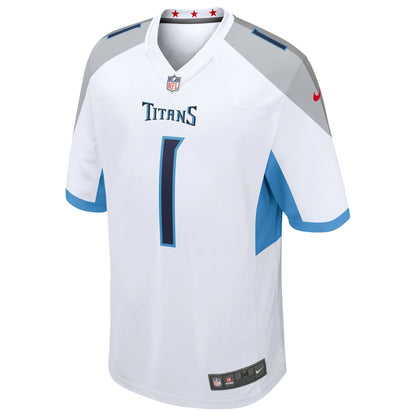 Tennessee Titans Cameron Ward Nike White 2025 NFL Draft First Round Pick Game Jersey