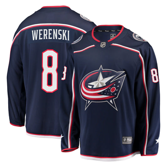 Zach Werenski Columbus Blue Jackets   Breakaway Jersey - Navy