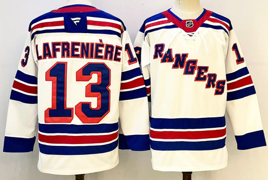 Men's New York Rangers Alexis Lafreniere #13 Fanatics White Breakaway Jersey