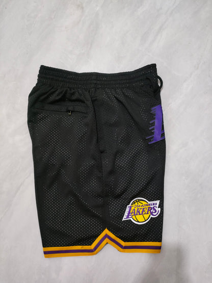 JUST DON Los Angeles Lakers Black Pocket Shorts