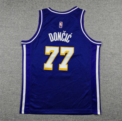 Youth Luka Dončić Los Angeles Lakers #77  Embroidered  Jersey