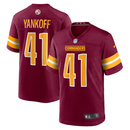 Men's Nike Colson Yankoff Burgundy Washington Commanders Game Jersey