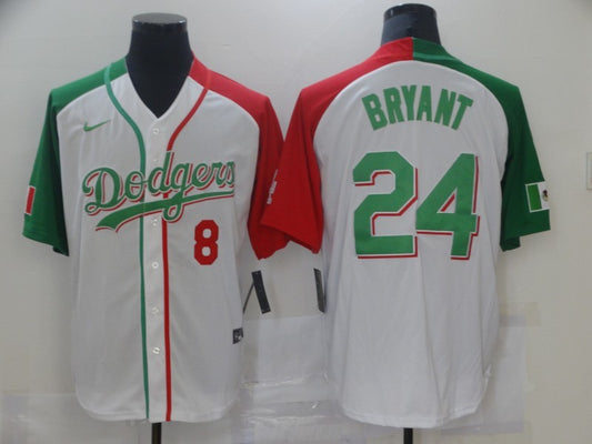 Men's Los Angeles Dodgers Kris Bryant #8-24 White Game Player Jersey