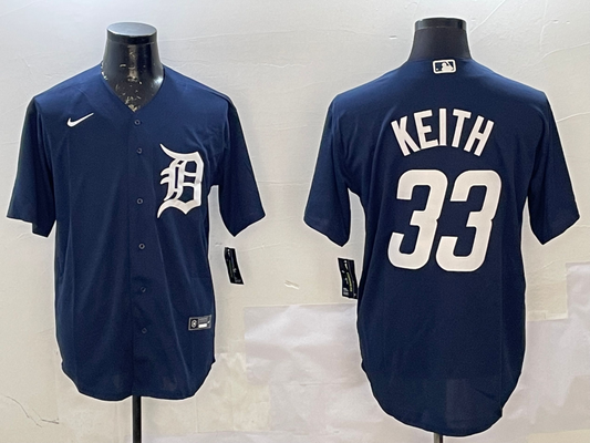 Men's Detroit Tigers Colt Keith #33 Navy Replica Player Jersey