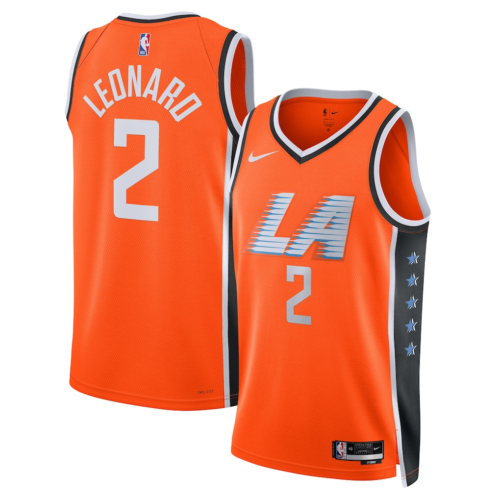 LA Clippers Kawhi Leonard Nike Orange 2025/26 Swingman Jersey - City Edition