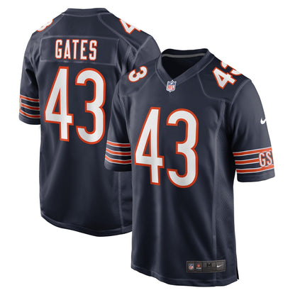DeMarquis Gates Chicago Bears Nike Game   Jersey - Navy