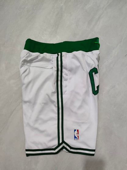 Boston Celtics White Regular Pocket Shorts