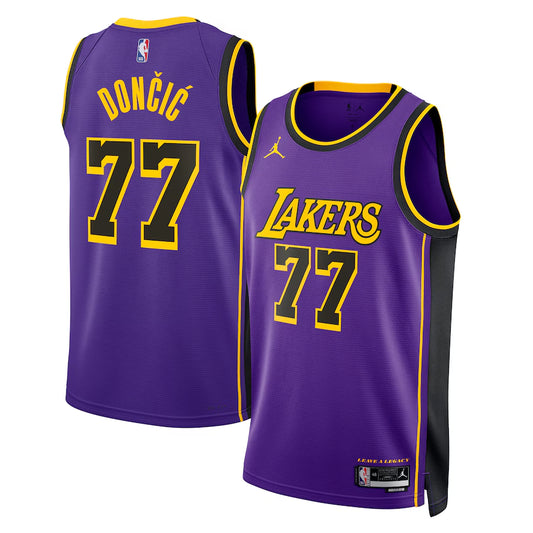 Los Angeles Lakers Jordan Brand Statement Edition Swingman Jersey - Purple - Luka Dončić