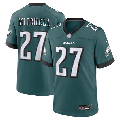 Quinyon Mitchell Philadelphia Eagles Nike Team Game Jersey - Midnight Green