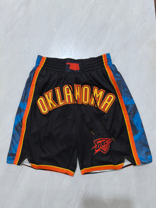 Oklahoma City Thunder 2025 Black City Edition Pocket Shorts