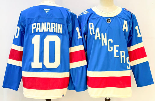 Men's New York Rangers Artemi Panarin Fanatics #10 Blue Centennial Breakaway Player Jersey