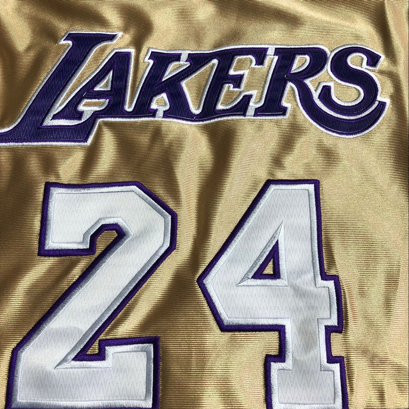 Kobe Bryant 1996-2016 Hall of Fame Gold Fully Embroidered 24# Jersey