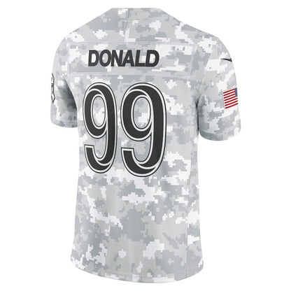 Aaron Donald 99 Los Angeles Rams 2024 Salute to Service Retired Player Limited Men Jersey - Arctic Camo