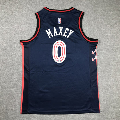 Youth Tyrese Maxey Philadelphia 76ers #0 City Edition Embroidered Jersey
