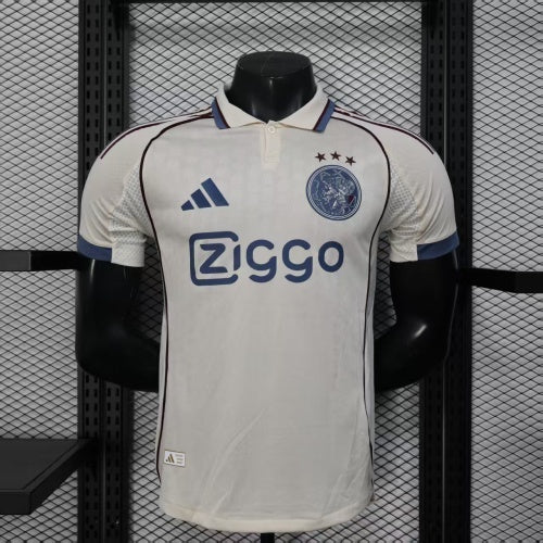 2025-26 Ajax Away White Player Version Jersey-Men's