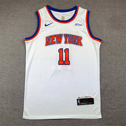 Jalen Brunson#11 New York Knicks White City Edition Swingman Embroidered Jersey