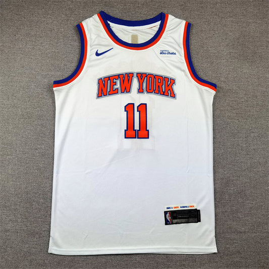 Jalen Brunson#11 New York Knicks White City Edition Swingman Embroidered Jersey