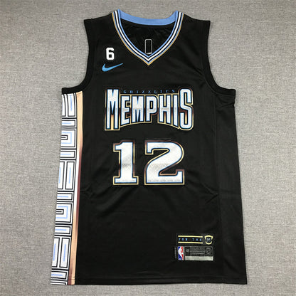 Ja Morant# 12 Memphis Grizzlies 2023 Black City Edition Swingman Embroidered Jersey