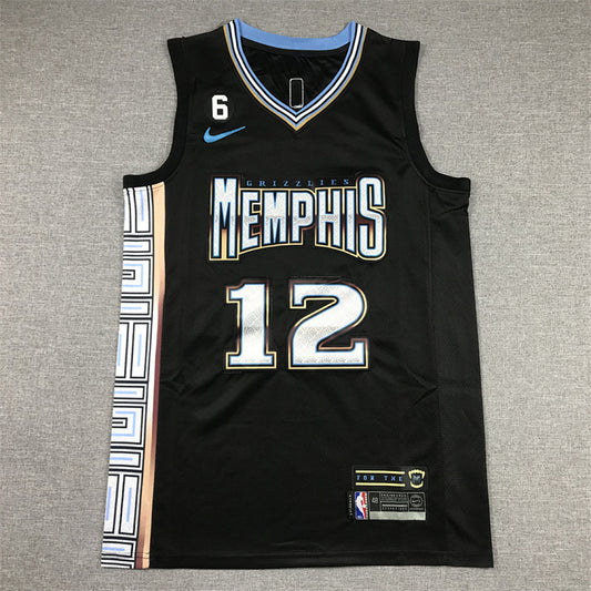 Ja Morant# 12 Memphis Grizzlies 2023 Black City Edition Swingman Embroidered Jersey